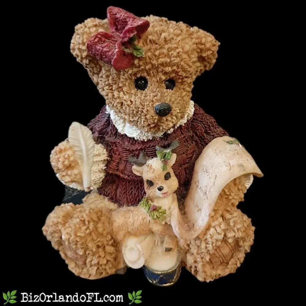 VINTAGE: K's Collection Christmas Bear & Reindeer Resin Figurine Holiday Decor
